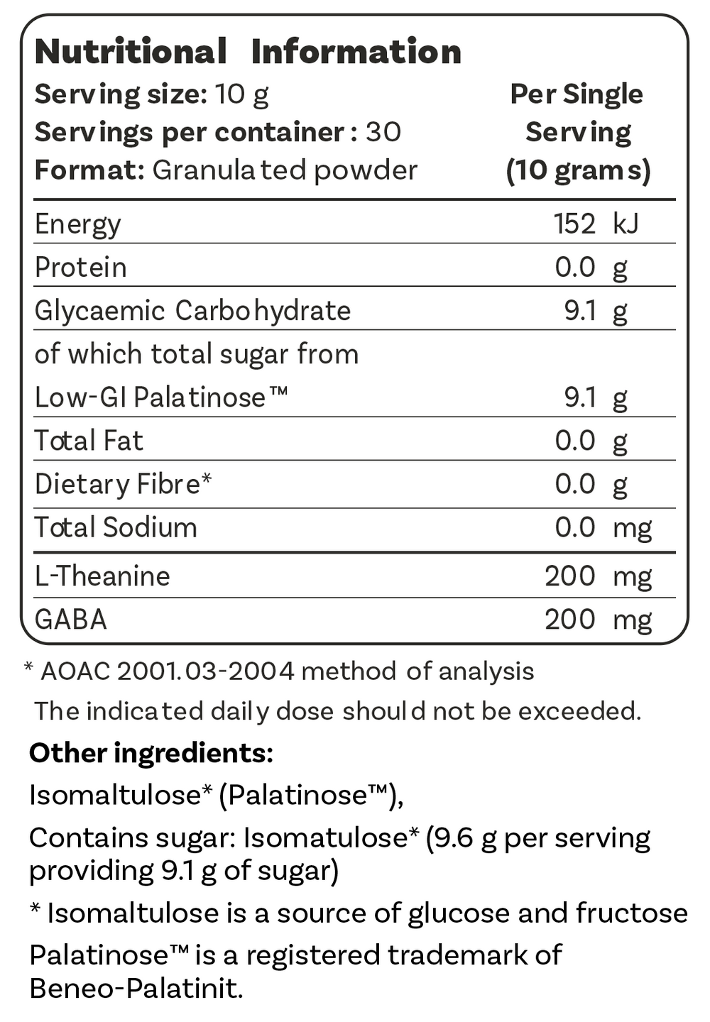 Nutrition Information